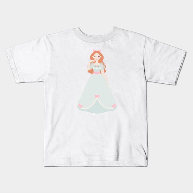 Birthday Princess 3 Kids T-Shirt by littlemoondance